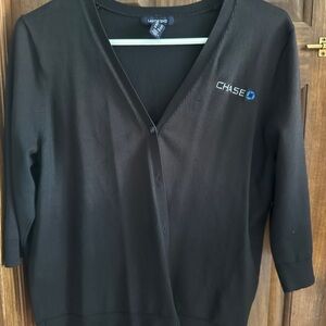 Lands' End Black Cardigan Sweater